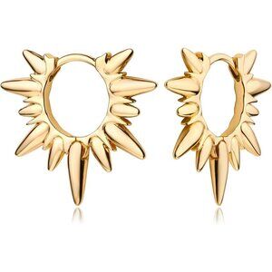 Women Earrings Gold Huggie Hoop 14K Small Simple Hypoallergenic Everyday Jewelry